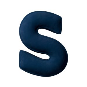Coussin lettre S navy blue