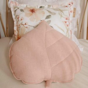 Cojín Hoja - Lino - light pink