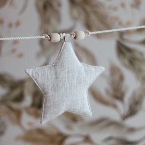 Sterngirlanden - star dust - Leinen - 6 Sterne