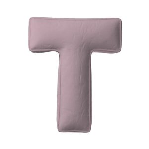 Pillow letter T muted pink