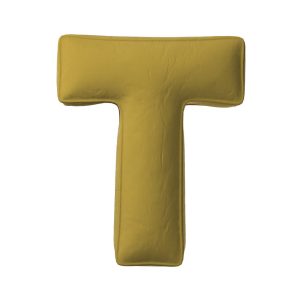 Pillow letter T olive green