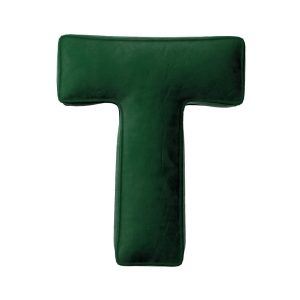 Pillow letter T Bottle green