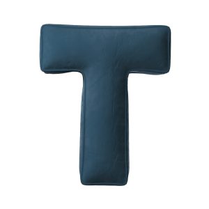 Pillow letter T Blue