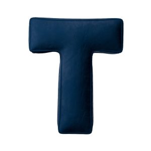 Pillow letter T Navy blue