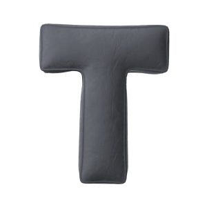 Pillow letter T Graphite grey