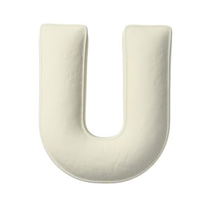 Coussin lettre U cream white