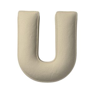 Coussin lettre U light beige