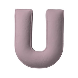 Coussin lettre U muted pink
