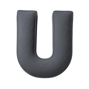Coussin lettre U Graphite grey