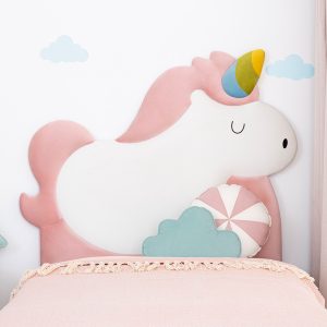 Children’s bed, Upholstered bed Unicorn. Floor bed 200x90