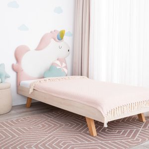 Children’s bed, Upholstered bed Unicorn. Floor bed 200x90