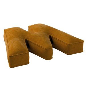 Pillow letter W honey