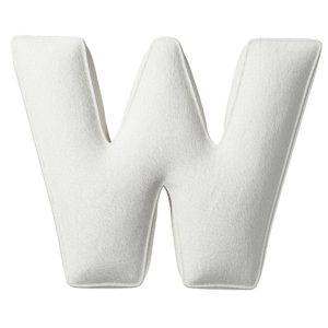 Pillow letter W white