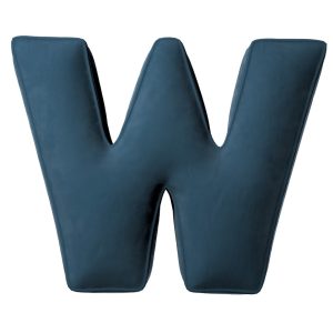 Pillow letter W Blue