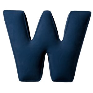 Pillow letter W Navy blue