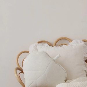 Cojín Hoja - Lino - white