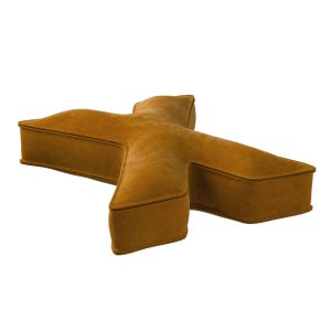 Coussin lettre X honey