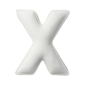 Coussin lettre X white
