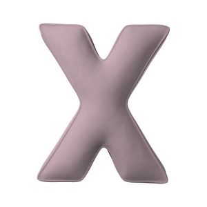 Coussin lettre X muted pink