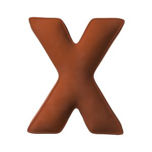 Coussin lettre X ore