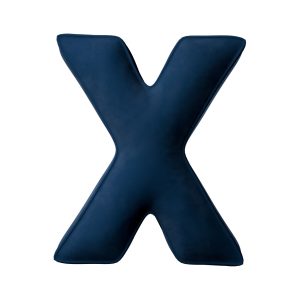 Coussin lettre X Navy blue
