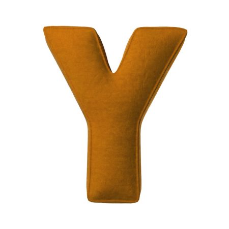 Coussin lettre Y honey