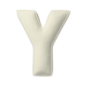 Pillow letter Y cream white