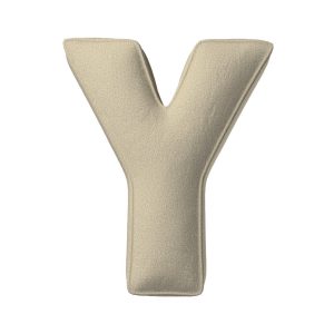 Pillow letter Y light beige