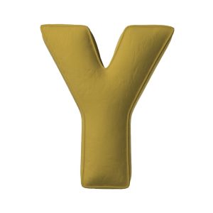 Pillow letter Y olive green