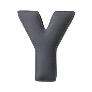 Pillow letter Y Graphite grey