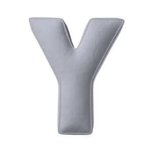 Pillow letter Y Silvery grey
