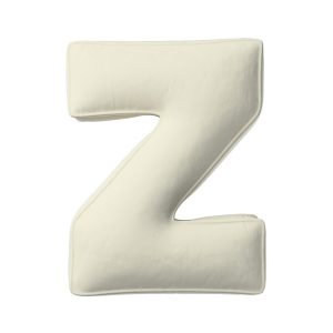 Pillow letter Z cream white