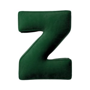 Pillow letter Z Bottle green
