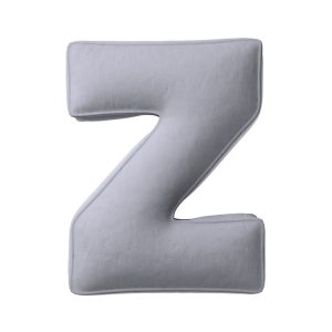 Pillow letter Z Silvery grey
