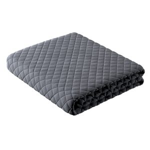 Quilted Children's Throw – Diamond Pattern Graphite Gray
