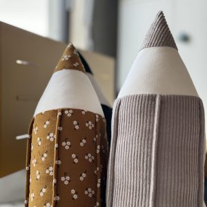 Kissen – Buntstifte aus Kord - Autumn, Latte