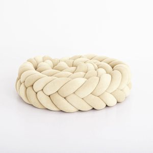 Bettschlange geflochten – 5 bänder 180-420cm - cream