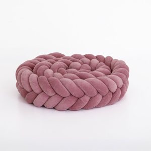 Bettschlange geflochten – 5 bänder 180-420cm - heather
