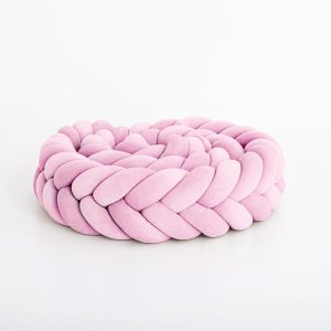 Bettschlange geflochten – 5 bänder 180-420cm - pink