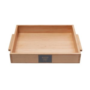 Natural Wood Montessori Sand Tray Single Section & Accessories