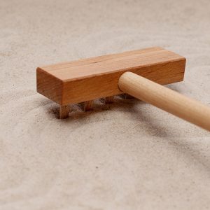 Natural Wood Montessori Sand Tray Single Section & Accessories