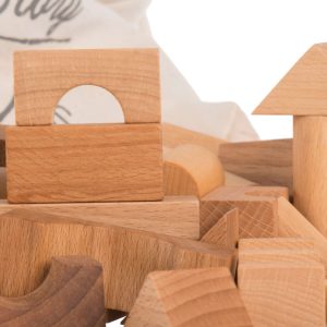 Blocs en bois dans un sac - 100 pièces