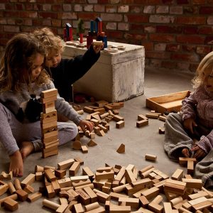 Blocs en bois dans un sac - 100 pièces