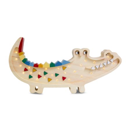 Lampy Crocodile Caribbean Wood