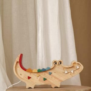 Lamp Crocodile Mini Carribean Wood