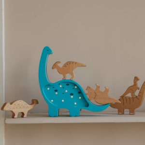 Lampada Dino Diplodocus Mini Bright Cyan