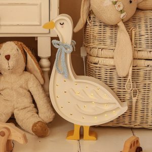 Lamp Goose Cottage Blue Bow