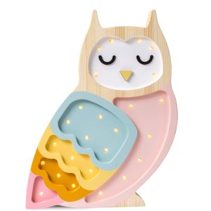 Lampy Owl Retro Rainbow