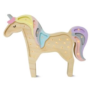Lampy Unicorn Rainbow Wood