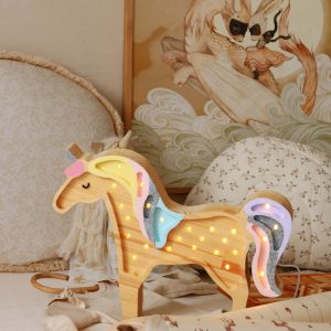 Lampy Unicorn Rainbow Wood